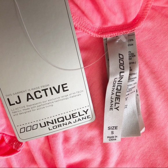 NWT Lorna Jane Twist‎ Open Back Pink Tank S - Picture 8 of 8